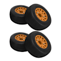 Pikkukuva 8 / 8: 1/10 RC-renkaat Kumimuovi Vahva pito Vahva vaimennus Paksunnetut RC-auton pyörät liittimillä SCX10 Oranssi