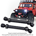 Miniatyrbillede 8 af 8: 2 stk. sort metal CVD drivaksel tilbehør til Axial SCX10/CC01/D90/D110 1/10 RC bil - Sort (88-113mm)