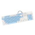 Miniatyrbilde 8 av 8: 104 Tasters Mekanisk Gaming Tastatur 28 Bakgrunnsbelysningsmoduser Blå Bryter Plug and Play RGB Kablet Datamaskintastatur for Windows for Linux Blå Hvit