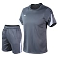 Miniatyrbillede 2 af 8: Kortærmede træningsdragter til mænd Casual Loose Fit Jogging shorts til mænd og skjorter til mænd Grå M