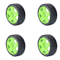 Pikkukuva 5 / 8: 4 KPL 1/8 GT RC-pyörät Vahva pito Maantiekilpa-ajorenkaat Kestävät maantiepyörät 17 mm:n adapterilla Vihreä