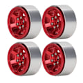Miniatyrbild 4 av 8: 4 st 1,9 tum RC Beadlock Hjulnav Aluminiumlegering CNC RC Hjulfälgar Navbyte för Axial SCX10 för Hsp Red