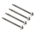 Miniatyrbilde 2 av 8: 4 stk RC Nedre Hengselstift Stål Aluminiumlegering RC Hengselstift med M3 Mutter for ARRMA 1/7 1/8 Series Sølv