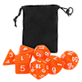 Miniatyrbild 1 av 8: 7st polyedriska tärningar Akryl Mini polyedriska tärningar Set för brädspel Transparent Orange