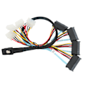 Pikkukuva 2 / 8: Serial ATA -kaapeli 12 Gbps Nopea SATA8087 SFF8482 4-nastainen sovitinlinja tiedonsiirtoon 1 m / 3,28 jalkaa