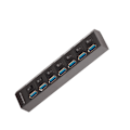 Pikkukuva 8 / 8: USB 3.0 Hub Yksittäinen 7 Portin Nopea USB2.0 USB1.1 Yhteensopiva USB-datakeskitin LED-merkkivalolla Windows XP 7 8:lle