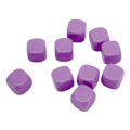 Pikkukuva 4 / 8: 30 kpl hauskoja tyhjiä noppia Set DIY Puzzle Pyöreä kulma 6-sivuiset nopat lautapeleihin Matematiikan oppiminen Violetti