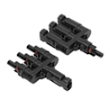 Miniatyrbild 3 av 8: 1000VDC Ett par solpanelskontakter PPO Koppar Tennplätering 3 till 1 T Typ fotovoltaisk adapter för utomhusbruk