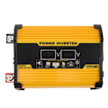 Miniatyrbild 7 av 8: Modifierad sinusvågsomvandlare 300W bilströmväxelriktare DC 12V till 220V AC-omvandlare med dubbel USB-spänningsdisplay Gul