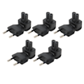 Miniatyrbillede 5 af 8: 5 stk. EU-stik til IEC320 C7 strømadapter EU-stik han til IEC320 C7 hun strømstikadapter Albuekonnektor EU-stik 125‑250V