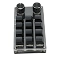 Miniatyrbilde 7 av 8: Mini Tastatur 1 Hånds Mekanisk Tastatur Kablet USB Programmerbar Makro 12 Taster 2 Knotter RGB Lys Blå Bryter PC Universal