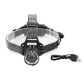 Pikkukuva 1 / 8: LED-otsavalaisin XHP50-lamppu TYPE C Ladattava teleskooppinen zoom Valonheitin ulkoiluun, retkeilyyn ja juoksuun