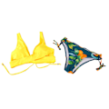 Miniatyrbild 2 av 8: Kvinnor Bikini Baddräkt 2 delar Vattentät Andas Vacker Baddräkt för Beach Simning Party