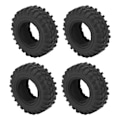 Miniatyrbillede 8 af 8: 4 STK RC Crawler dæk 1,25 tommer fleksibelt slidstærkt RC gummidæk til SCX24 1/24 RC biler