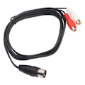 Miniatyrbillede 4 af 8: 8-polet DIN til 2 RCA Adapterkabel 8-polet Han til 2 Hun RCA Kabel til Lydinstrumentudstyr 1,5 m / 4,9 fod