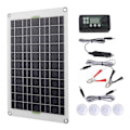 Miniatyrbild 3 av 8: 50W solpanelsladdare Monokristallint kisel 30A Charge Controller Solpanelsats för RV marinbåt