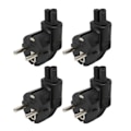 Miniatyrbillede 8 af 8: 4 stk. EU4.8MM til IEC320 C5 Strømadapter Universal Standard Computer Strømadapter EU Stik 100‑250V
