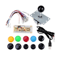 Miniatyrbilde 1 av 8: Arcade Game DIY Kit: 10 knapper, joystick, USB-koder for MAME PC