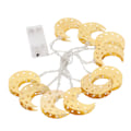 Miniatyrbillede 5 af 8: 10LED Lys Måne Lys String Batteridrevet Smedejern Måne Fairy Lights til Fest Festival dekorationer Varm hvid