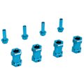 Miniatyrbild 2 av 8: 4 st RC Hex Hub Aluminiumlegering Ersättning 12mm Hex Hubs Extension Combiner för 1/10 RC klätterbil Blå