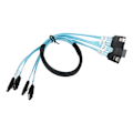 Miniatyrbilde 4 av 8: MINI SAS 4SATA Overføringskabel Kobles til SDD Harddisk Datamaskin Server Høy Hastighet 7P til 4SATA Datakabel 0.5m