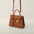 Miniatyrbilde 3 av 4: Håndlagde luksusvesker for kvinner - Ekstra stor skulder- og crossbody-veske 28x11x20 Aprikos Apricot Extra large size: 28*11*20
