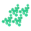 Miniatyrbillede 7 af 8: 40 stk. talterninger 10 sider plastik polyedriske terninger Sæt til brætspil Undervisning Underholdning Grøn