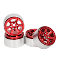 Miniatyrbild 3 av 8: 4 st 1,9 tum RC Beadlock Hjulnav Aluminiumlegering CNC RC Hjulfälgar Navbyte för Axial SCX10 för Hsp Red