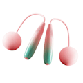 Miniatyrbild 7 av 8: Ropeless hopprep Praktisk ABS PVC Säker sladdlös hopprep för träning Gradient Rosa