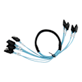 Miniatyrbilde 6 av 8: MINI SAS 4SATA Overføringskabel Kobles til SDD Harddisk Datamaskin Server Høy Hastighet 7P til 4SATA Datakabel 0.5m