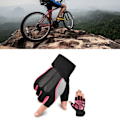 Miniatyrbild 5 av 8: Halvfinger Cykelhandskar Andas handledsstöd Kvinnor Män Fingerlösa cykelhandskar för utomhusträning Ridning Rosa Snigel Halvfinger Rosa M