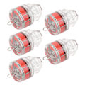 Miniatyrbilde 6 av 8: 5 stk Fiskedraglys Diamantform LED Korrosjonsbestandighet Autoåpning Blinkende basedrag Lysrød