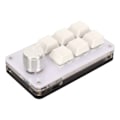 Miniatyrbild 5 av 8: 6-knapps Mini Keypad med Vred RGB-ljus Blå Switch Trådbunden Anslutning Plug and Play DIY Programmerbar Enhands Mekanisk Keypad Vit