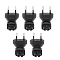 Miniatyrbillede 3 af 8: 5 stk. EU-stik til IEC320 C7 strømadapter EU-stik han til IEC320 C7 hun strømstikadapter Albuekonnektor EU-stik 125‑250V