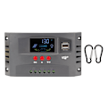 Miniatyrbild 1 av 8: Solar Charge Controller MPPT Tracking Laddning 12V 24V Automatisk anpassning LCD-solpanelsregulator med 2 DC USB 30A