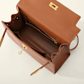 Miniatyrbilde 4 av 4: Håndlagde luksusvesker for kvinner - Ekstra stor oransje skulderveske/crossbody 28x11x20 Orange Extra large size: 28*11*20