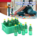 Miniatyrbillede 7 af 8: 1:12 Mini sodavandsflaske Miniatur falske drikkeflasker med opbevaringskurv Simulering Drikke Ornament Model Hjem Køkken Indretning Legetøj Grøn