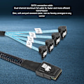 Miniatyrbilde 5 av 7: Mini SAS SFF til 4 SATA 7Pin Datakabel Mini SAS SFF 8087 til 4 SATA 7Pin Rettvinklet Kabel for Harddisk Datamaskin 0.97m