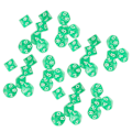 Miniatyrbild 5 av 8: 40 st siffror tärningar 10 sidor plast polyedriska tärningar Set för brädspel Undervisning Underhållning Grön