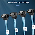 Miniatyrbilde 7 av 7: Mini SAS SFF til 4 SATA 7Pin Datakabel Mini SAS SFF 8087 til 4 SATA 7Pin Rettvinklet Kabel for Harddisk Datamaskin 0.97m