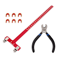 Miniatyrbild 3 av 8: Bågsträng Nockningspunkter Tångsats T Linjal Nockningsspänne Tångsats Bågskytte Compound Trissa Båge Turning Kit Röd
