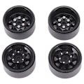 Miniatyrbilde 5 av 8: 4 stk Beadlock-hjul 1-i dypt spor Universal for Traxxas ATV RC Bildeler med skruer Svart