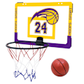 Miniatyrbilde 4 av 8: Veggmontert basketkurv nummer 7 Basketkurvsett for innendørs utendørs gutter Jenter Tenåringer for Lakers