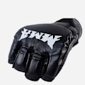 Miniatyrbillede 2 af 8: 1 par halvfingerknæbeskyttere God dæmpningsydelse Hul håndflade Fortykket boksehandsker Sort MMA