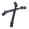 Miniatyrbillede 4 af 8: 2 stk. sort metal CVD drivaksel tilbehør til Axial SCX10/CC01/D90/D110 1/10 RC bil - Sort (88-113mm)