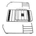 Miniatyrbilde 8 av 8: RC Takstativ Bagasjebrett Jern Takstativ Veltebur for Axial SCX10 for Wrangler Bilskall 313mm Akselavstand