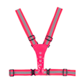 Miniatyrbillede 6 af 8: LED refleksvest løbebånd 3 Lystilstande 360° reflekterende beskyttelse Sikkerheds refleksvest pink