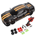 Pikkukuva 1 / 8: RC Drift Auto 2.4Ghz Kaukosäädin 4-pyöräinen monisuuntainen ajo Etuvalot RC Kilpa-auto Lelu Kaksoisparistot