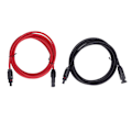 Pikkukuva 2 / 8: 2kpl Aurinkopaneelin jatkojohto 10AWG 6mm² Aurinkojatkojohto Nimellisjännite 1000V DC Punainen Musta 3 m / 9.8ft