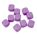 Pikkukuva 3 / 8: 30 kpl hauskoja tyhjiä noppia Set DIY Puzzle Pyöreä kulma 6-sivuiset nopat lautapeleihin Matematiikan oppiminen Violetti